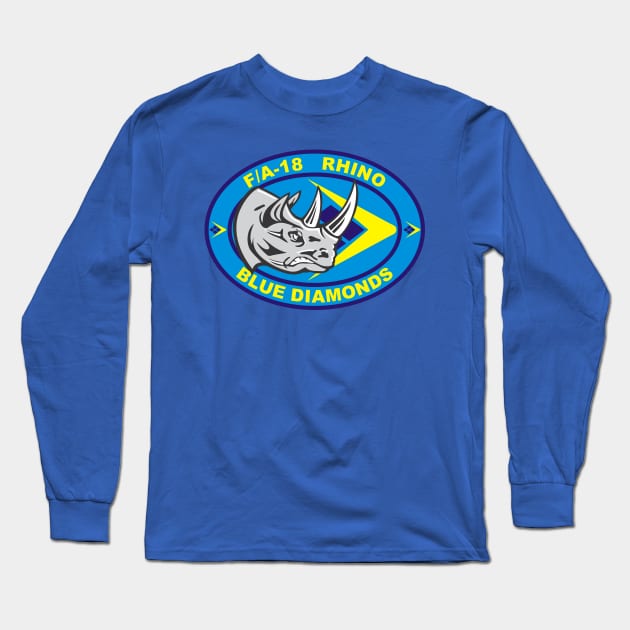 VFA-146 Blue Diamonds - Rhino Long Sleeve T-Shirt by MBK
